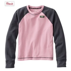 L.L. Bean Kids Fitness Fleece Tee Colorblock